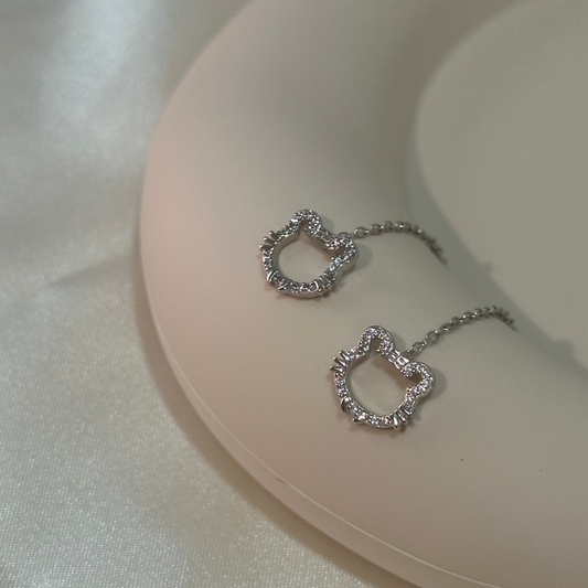 Guardian Tiger Ear Threads | Hypoallergenic S925 Sterling Silver | Chinese Zodiac Year Collection